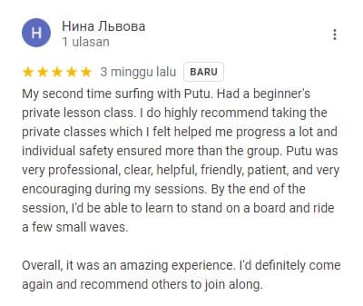 canggu bali surf lesson