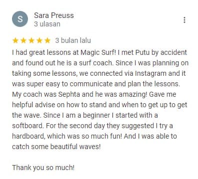 canggu bali surf lesson